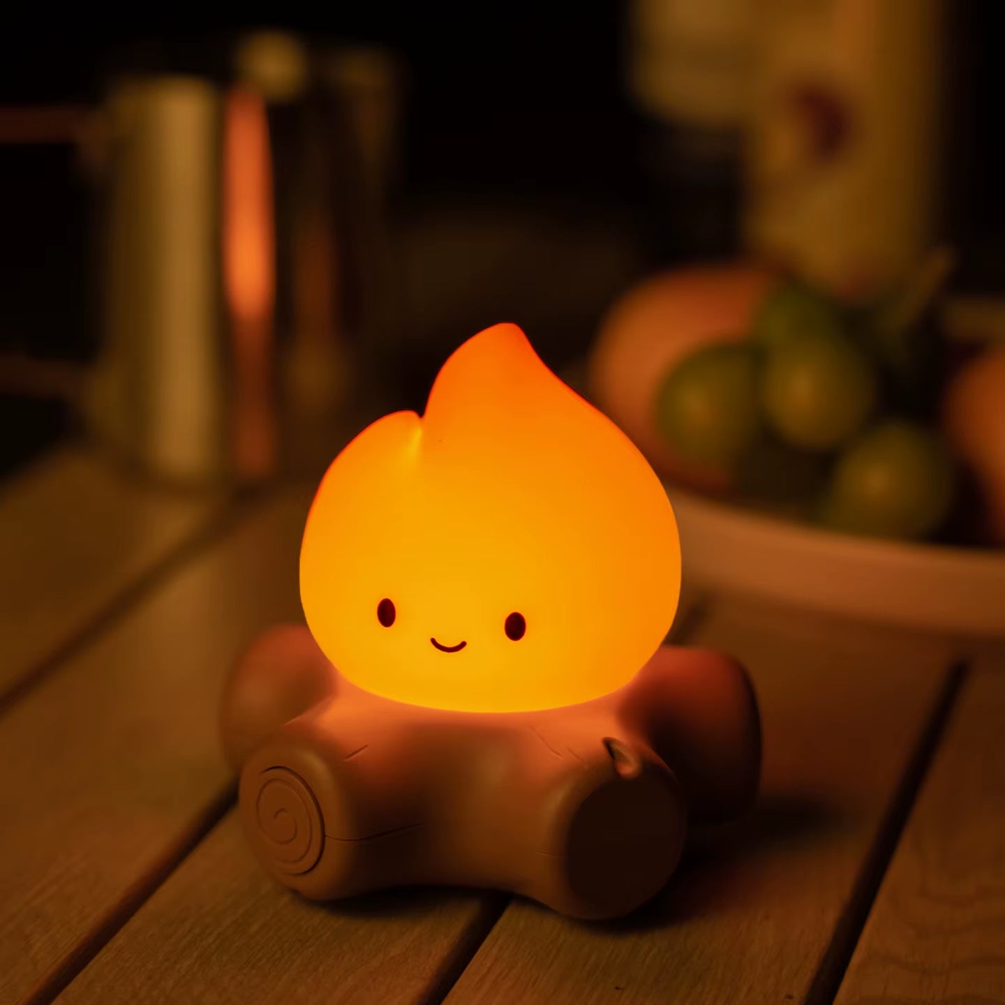 Flame Stump Night Light LED Fire Stake Night Light White Noise Night Light Cute Ambient Light Interior Decoration Gifts for Kids